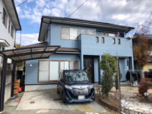 外壁塗装施工後・網付き換気扇フードへ交換